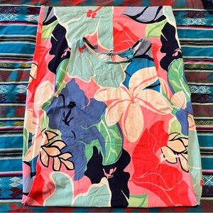 Tori Richard Multicolor Floral Dress Made in Hawaii Pastel Colorful Vibrant Midi